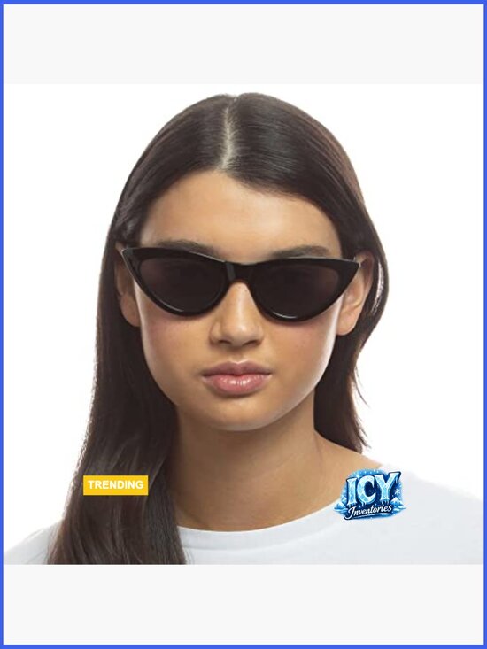 Sleek Slimline Cat Eye Sunglasses with UV Protection